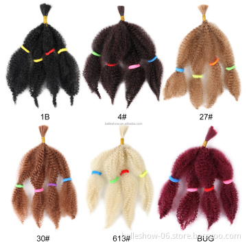 Marley Braids Curly Crochet Braiding Hair Afro Kinky Bulk Hair Synthetic Weaving Hair Extension Marley Braids